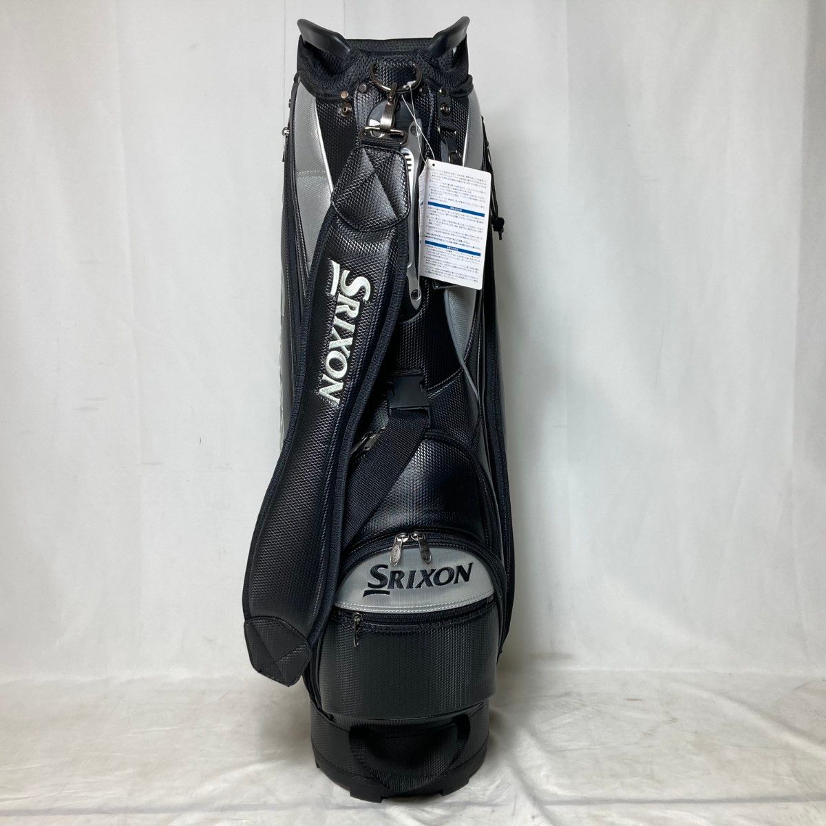 SRIXON キャディバッグ GGC-S166 9.5型 ブラック×シルバー SRIXON スリクソン キャディバッグ メンズ 軽量 9.5型 4分割 GGC-S166