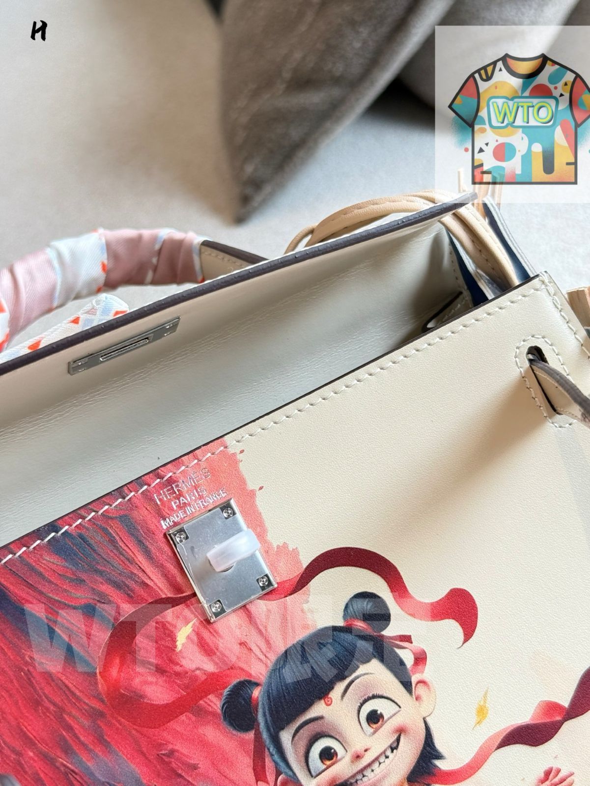 今日WTO】Herm?s Kelly Box Leather 25cm NEZHA Co-Branded