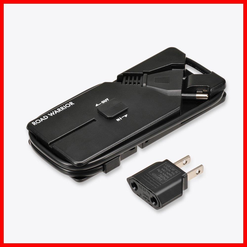 【人気商品】ROAD WARRIOR ゴーコンタップ ブラック 全世界対応 海外旅行用 海外高電圧対応 3個口 電源タップ RW47BK