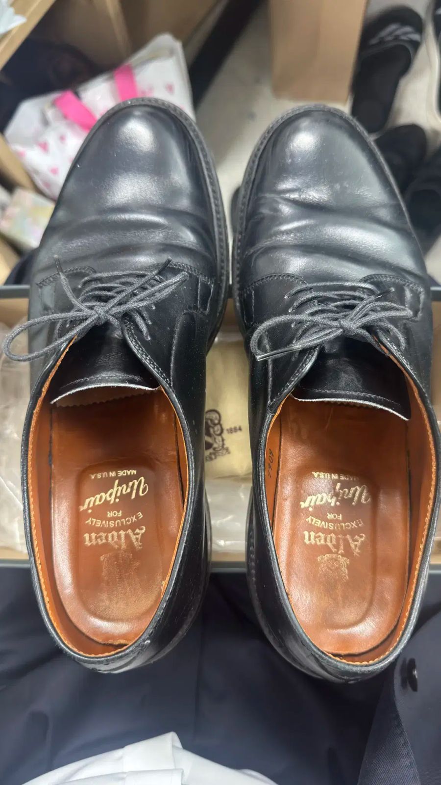 オールデン】 コードバン プレーン 6.5D オールデン プレーントゥ