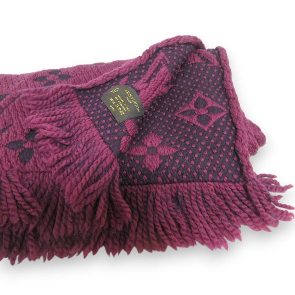 美品】LOUIS VUITTON マフラーモノグラムパープルピンク
