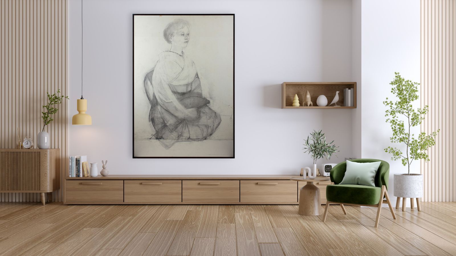 月岡榮貴 「Y夫人像」 デッサン画 絵画 月岡榮貴 「Y夫人像」 デッサン画 絵画