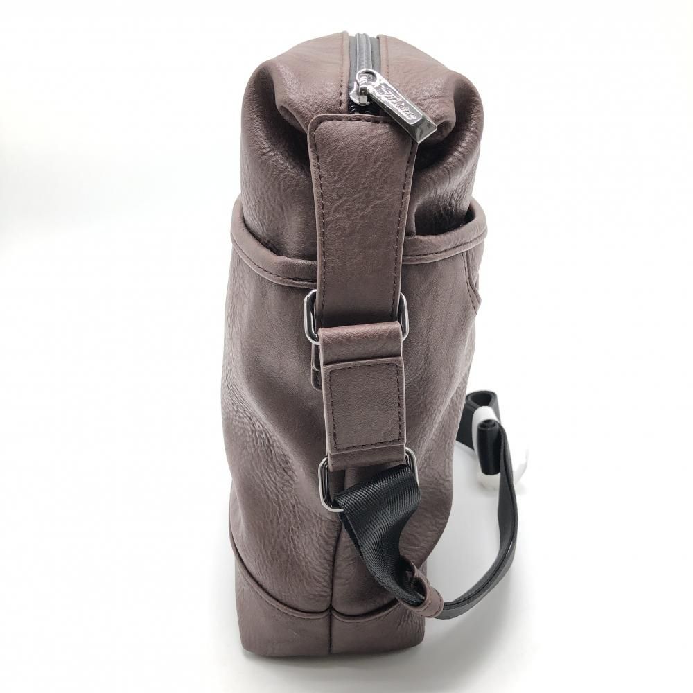 新品】タイトリスト カートバッグ ブラウン×黒 合成皮革 ショルダー