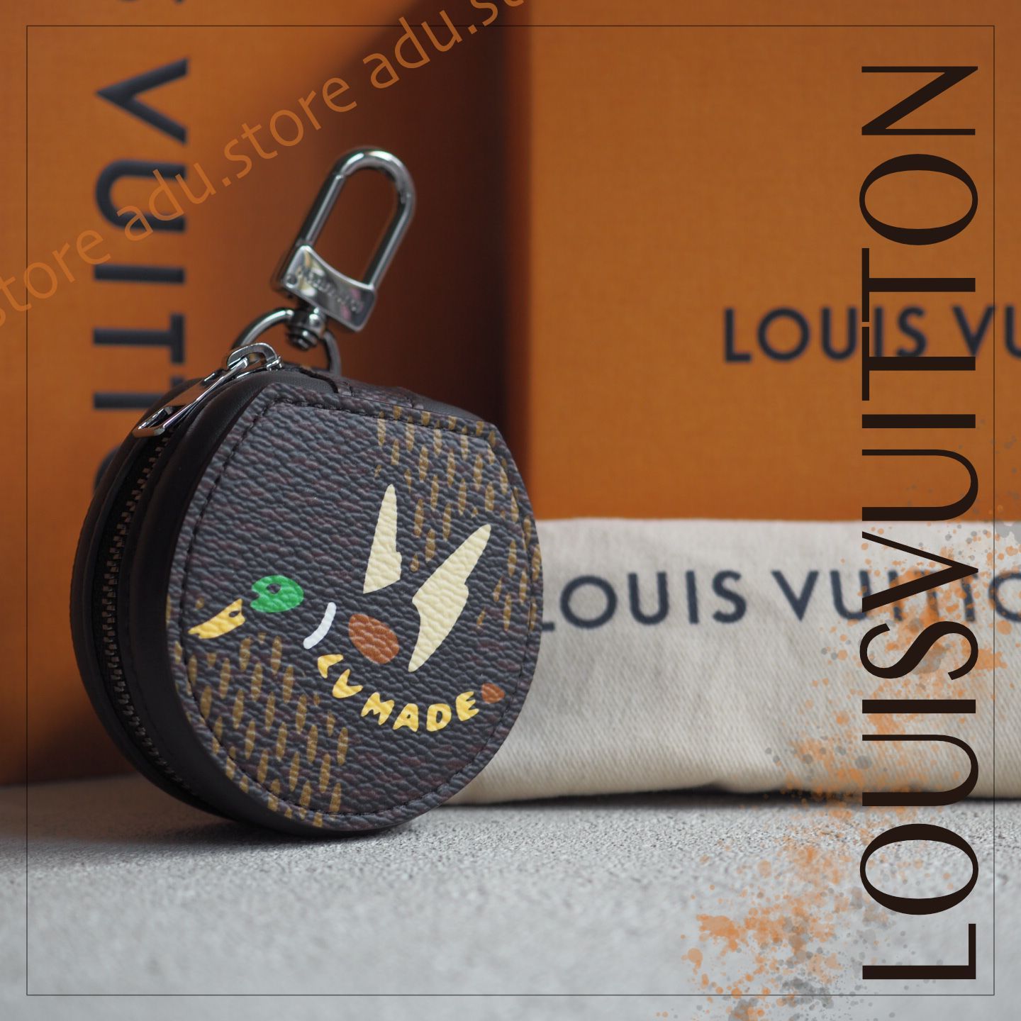 未使用美品★ ルイヴィトン LOUIS VUITTON NIGO コラボ イヤホンケース エテュイ イヤフォン ダミエジャイアント GI0494  ブランド