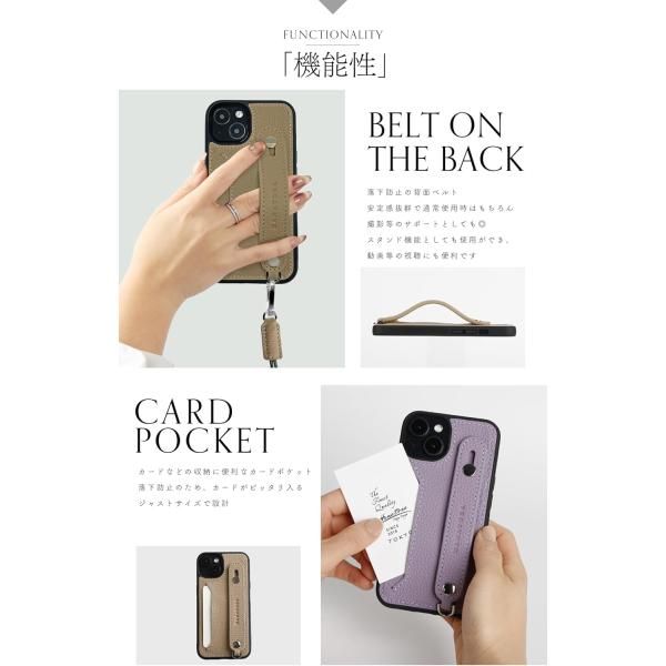 iPhone13mini スマホケース ネックストラップ 付き カードポケット 
