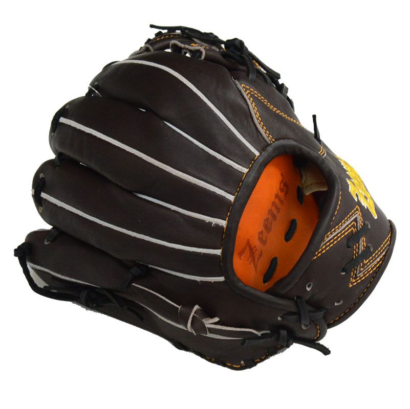 Mizuno 硬式グローブ 黒/オレンジ ストライプデザイン Mizuno 硬式