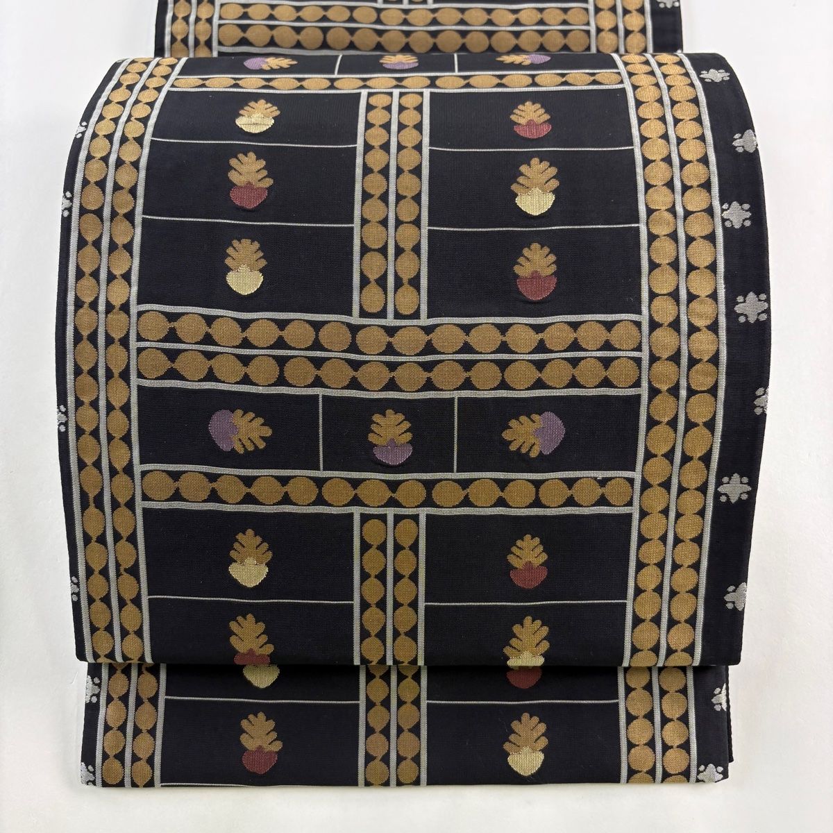 A21 新品　紬地　全通袋帯　美品 秀品 紬縞 幾何学 正絹 A21 新品 紬地 全通袋帯 美品 秀品 紬縞 幾何学 正絹 - メルカリ