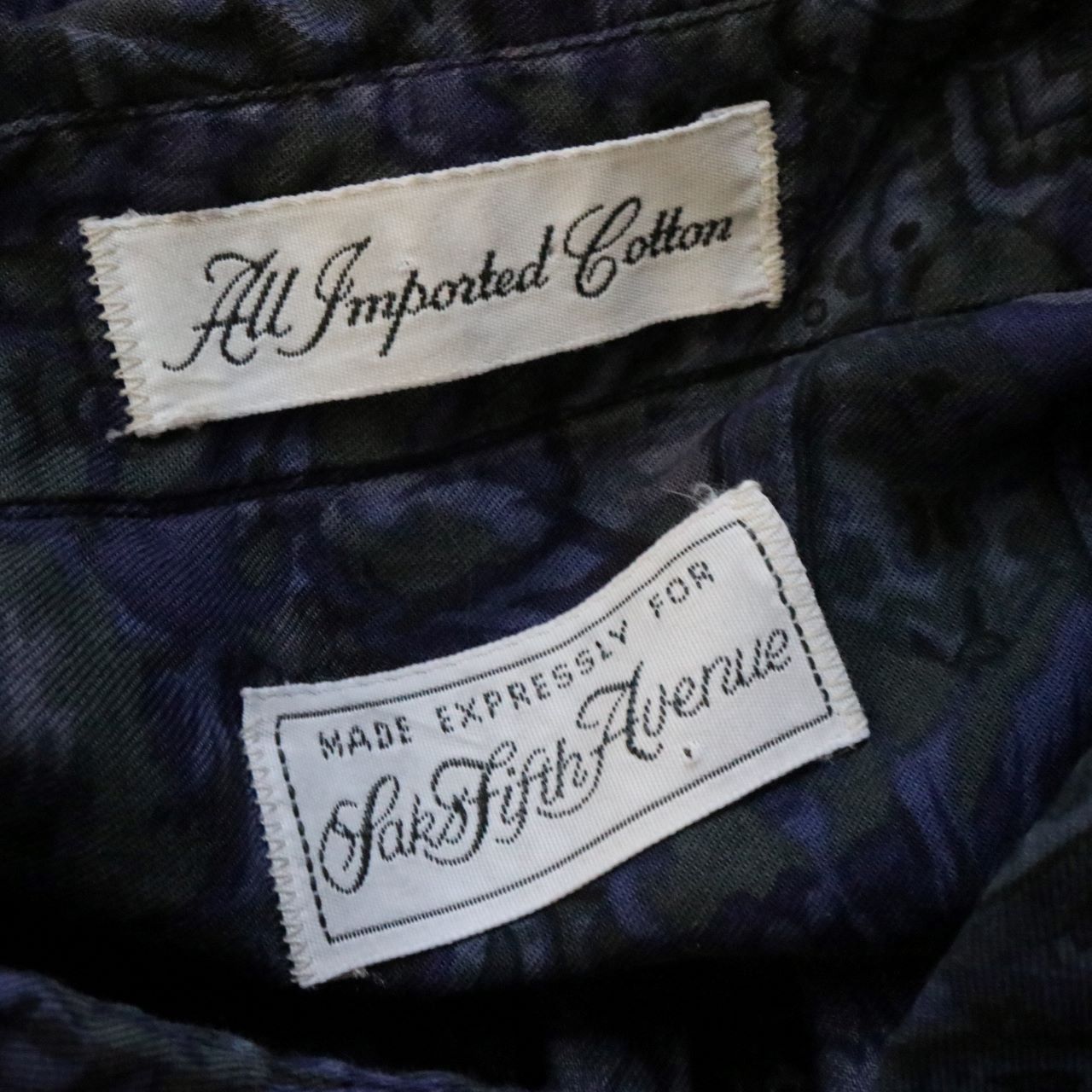 中古A】90s vintage USA製 SAKS FIFTH AVENUE サックスフィフス