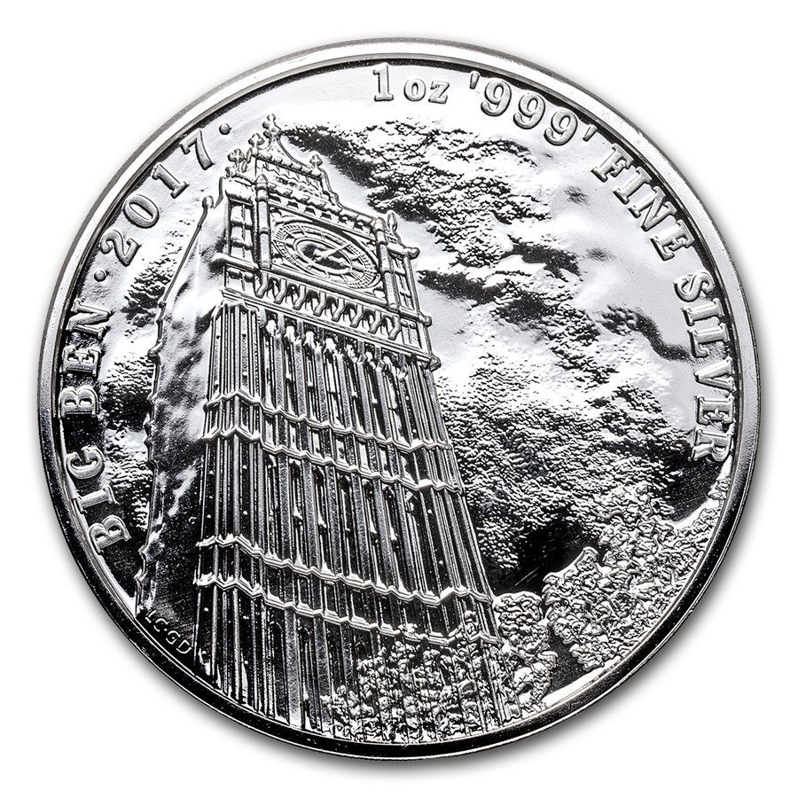 [保証書・カプセル付き] 2017年 (新品) イギリス ランドマーク「ビッグベン」純銀 1オンス 銀貨
