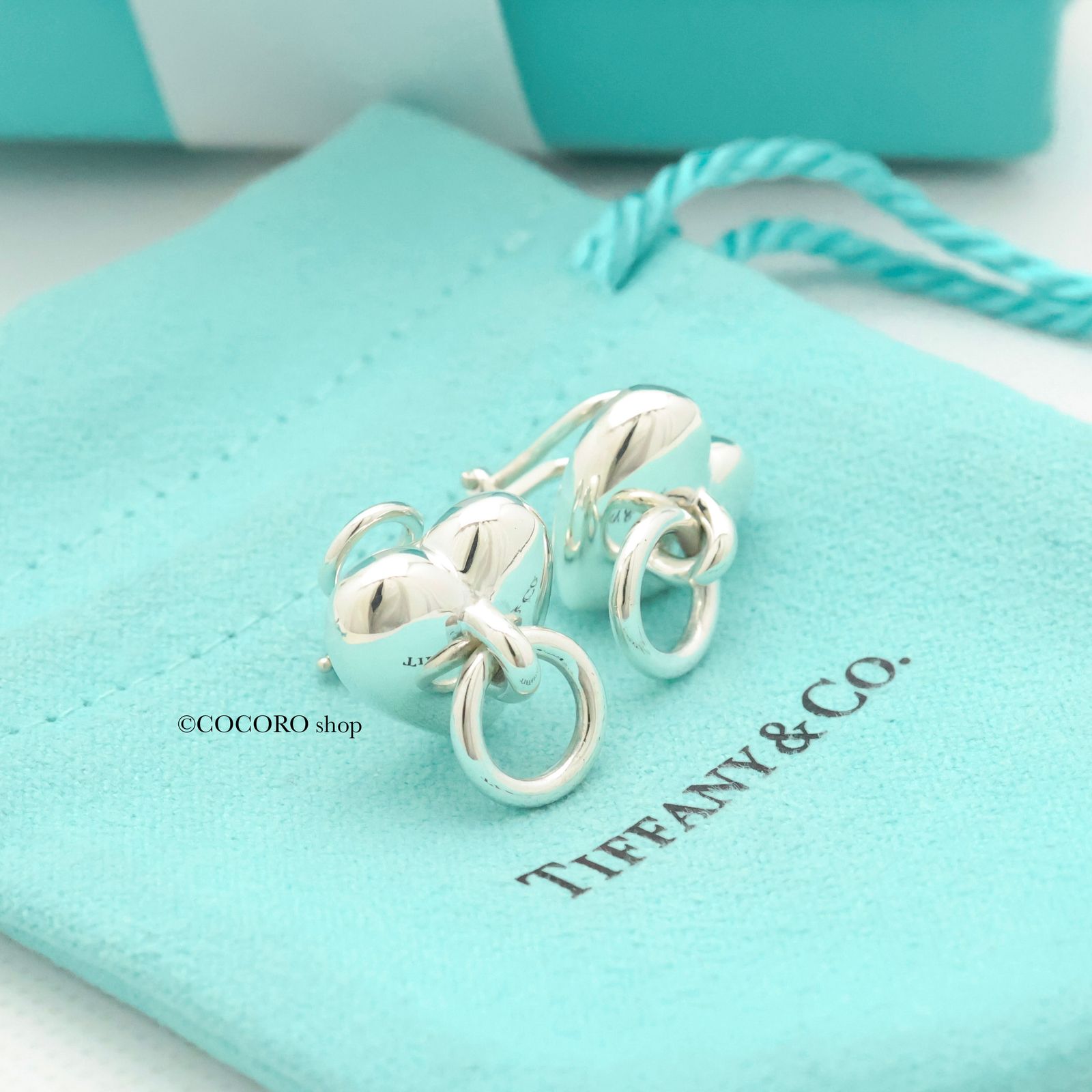 ティファニー TIFFANY-Co. ハート ドア ノック クリップ イヤリング AG925