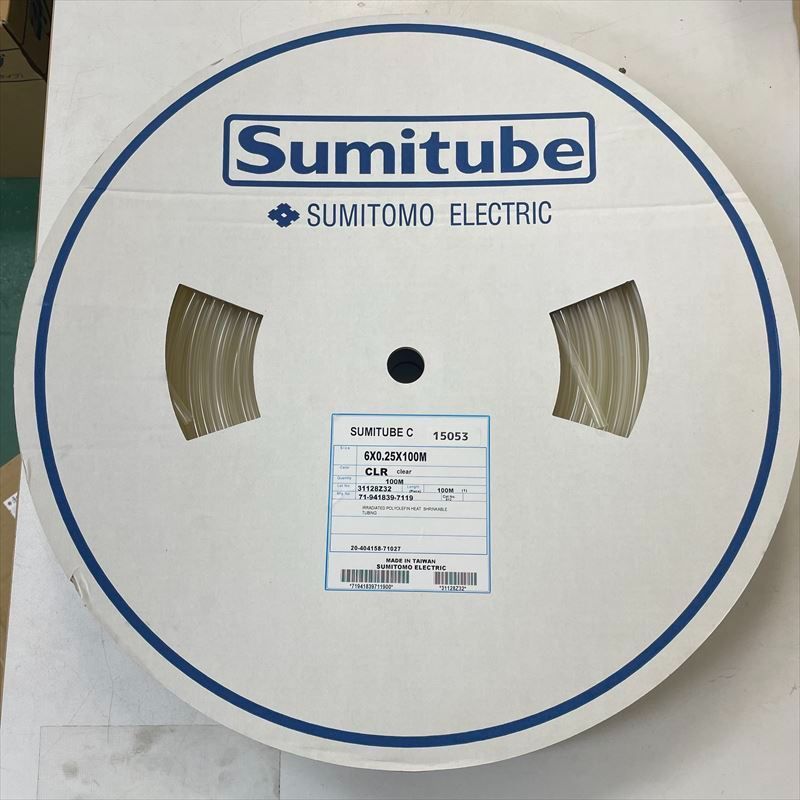 スミチューブC，熱収縮チューブ，6x0.25，透，住友電工，100m