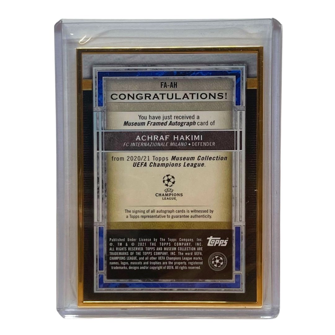 TOPPS サッカーカード MUSEUM COLLECTION ACHRAF HAKIMI INTERNAZIONALE MILANO 21/50 #FA-AH 送料無料 中古 IT2 TOPPS サッカーカード MUSEUM COLLECTION ACHRAF HAKIMI