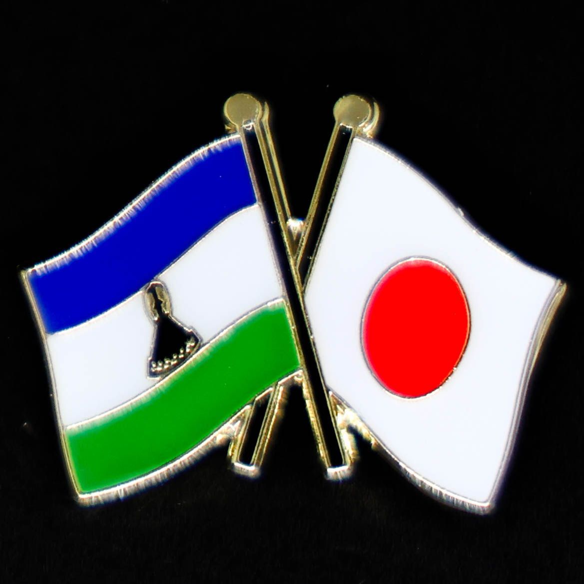 レソト国旗友好ピンバッジ（レソト×日本） - メルカリ