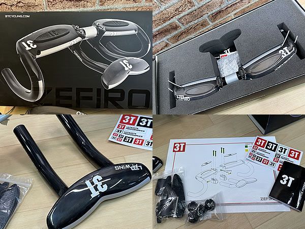 大特価sale!! 未使用品!! 3T ZEFIRO LTD PI WING LTD 付属 ゼフィーロ TT トライアスロン用カーボンエアロバー  ショートディスタンス ロード ドロップハンドル M-262 - メルカリ