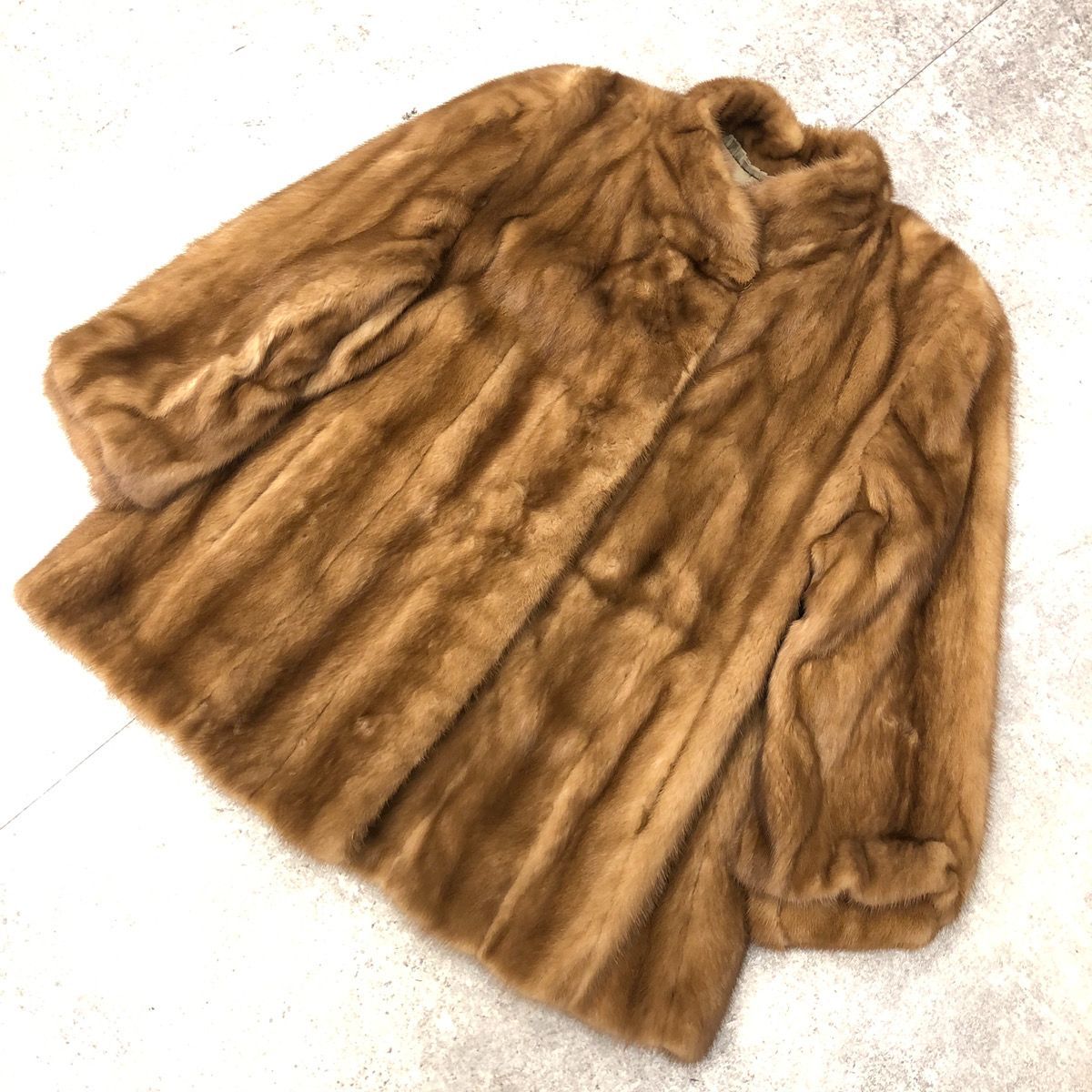 NAKAMURA FUR ナカムラファー GINZA AKASAKA ギンザアカサカ 銀座 赤坂 MINK ミンク ミンクファー 毛皮コート  ジャケット 大きめサイズ ビッグサイズ ネーム入り レディース BROWN ブラウン 茶色