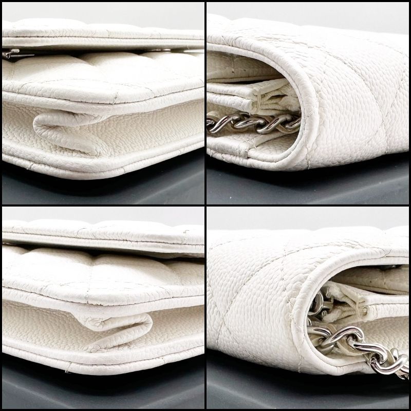 CHANEL シャネル マトラッセ キャビアスキン チェーンウォレット