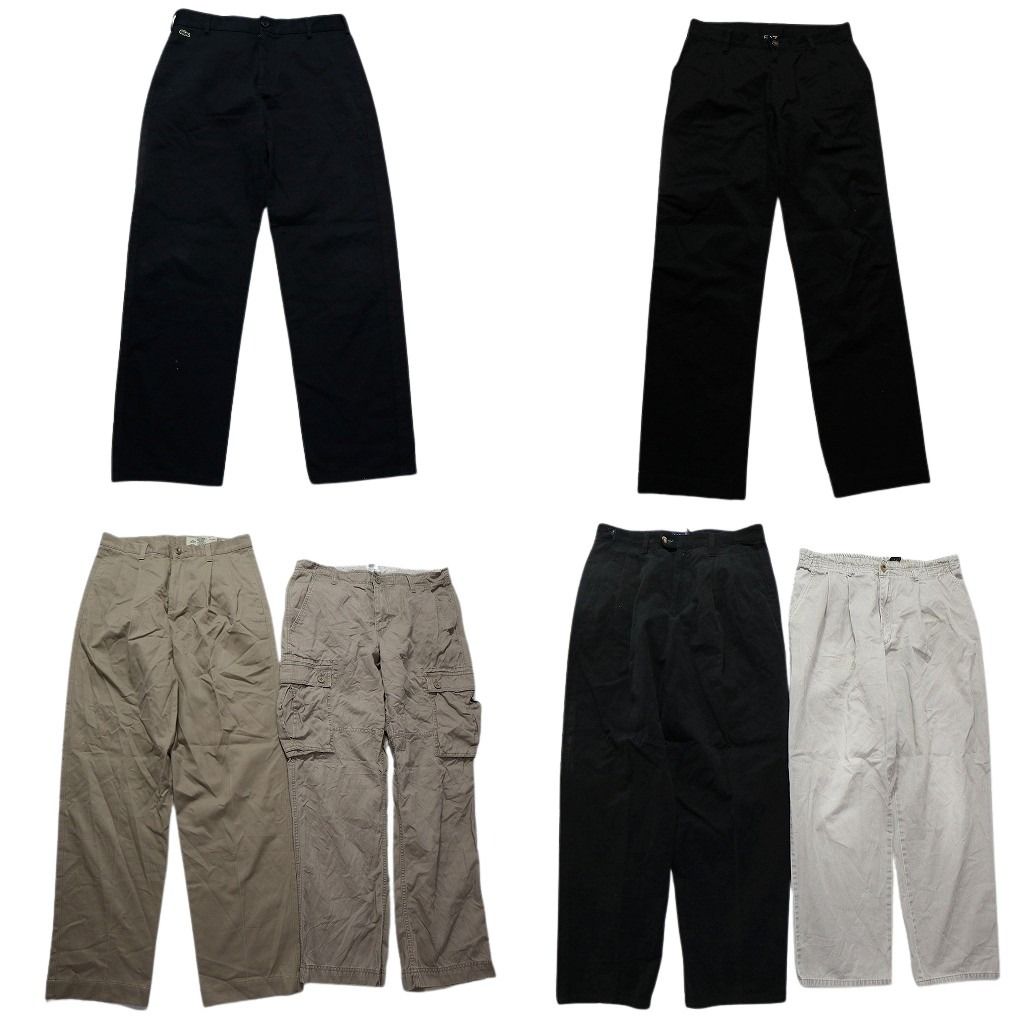 古着卸 ブランドMIX パンツ 6枚セット メンズ 32 |33 |34 |35 ノースフェイス ラコステ トミー フラッグタグ アルマーニ 古着 NB9831
