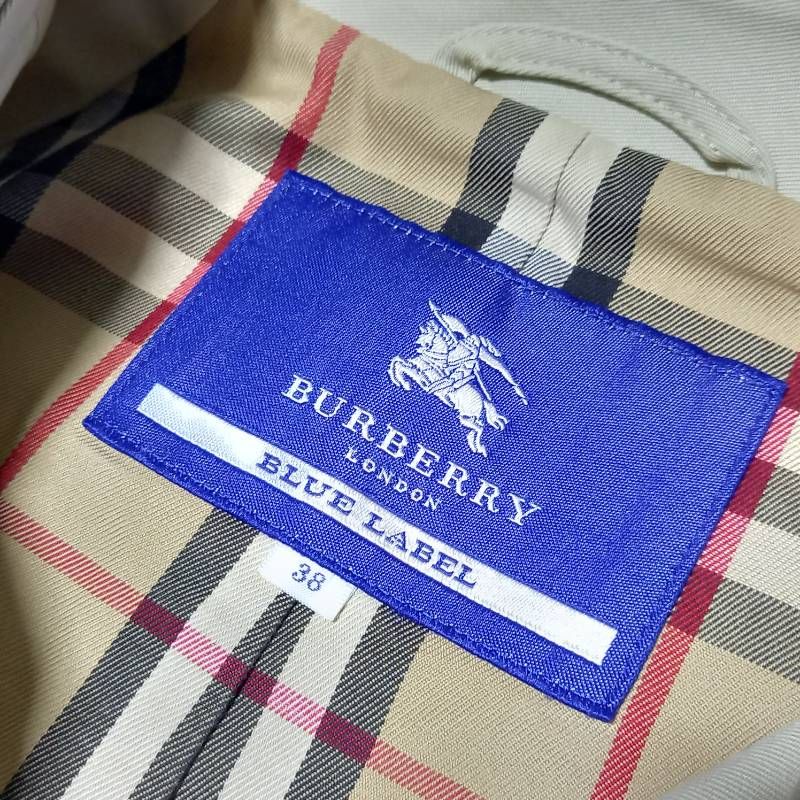 バーバリーブルーレーベル ステンカラーコート ライナー付き