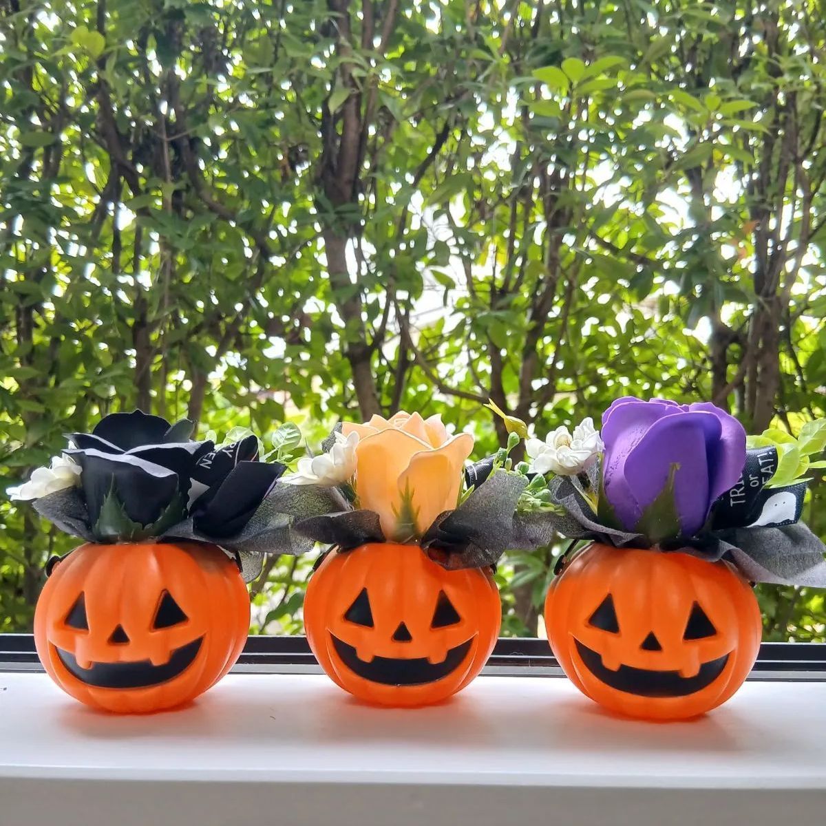 Happy Halloween ハロウィーン飾りアレンジメント3個セット