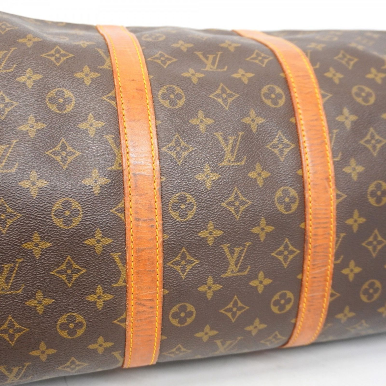 訳あり　ルイヴィトン モノグラム ボストンバッグ キーポル ブラウン　55センチ ルイヴィトン LOUIS VUITTON キーポル・バンドリエール55
