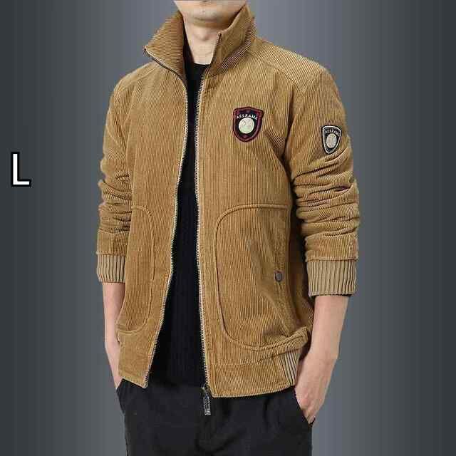 L 秋冬 コーデ メンズ 服 シンプル ファッション オシャレ 大人 かっこいい 大きいサイズ ストリート 紳士服 綿 コーデュロイ ジャケット カジュアル トップス ジャケット