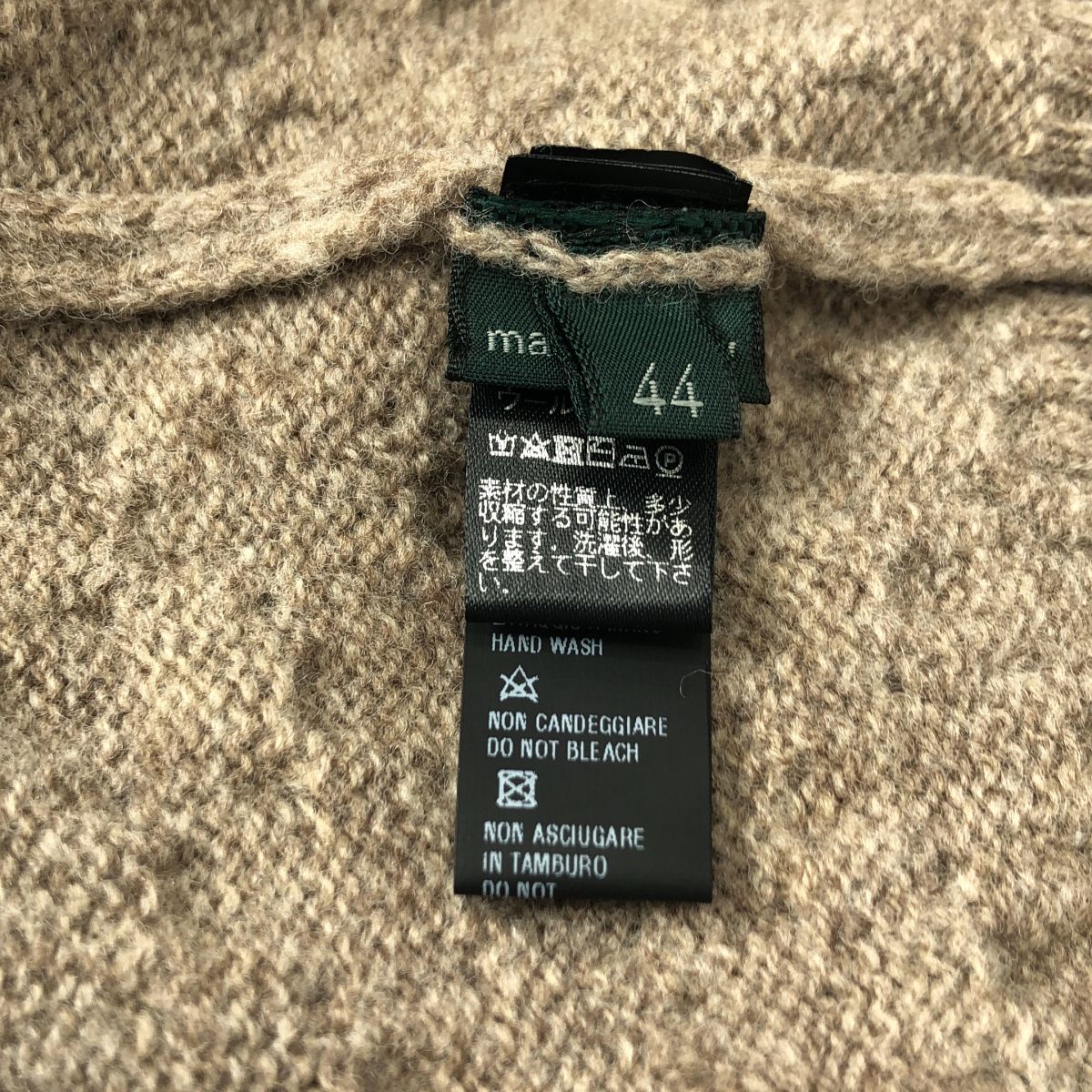 ZANONE（ザノーネ）／ショールカラーニット 46公式オンラインショップ