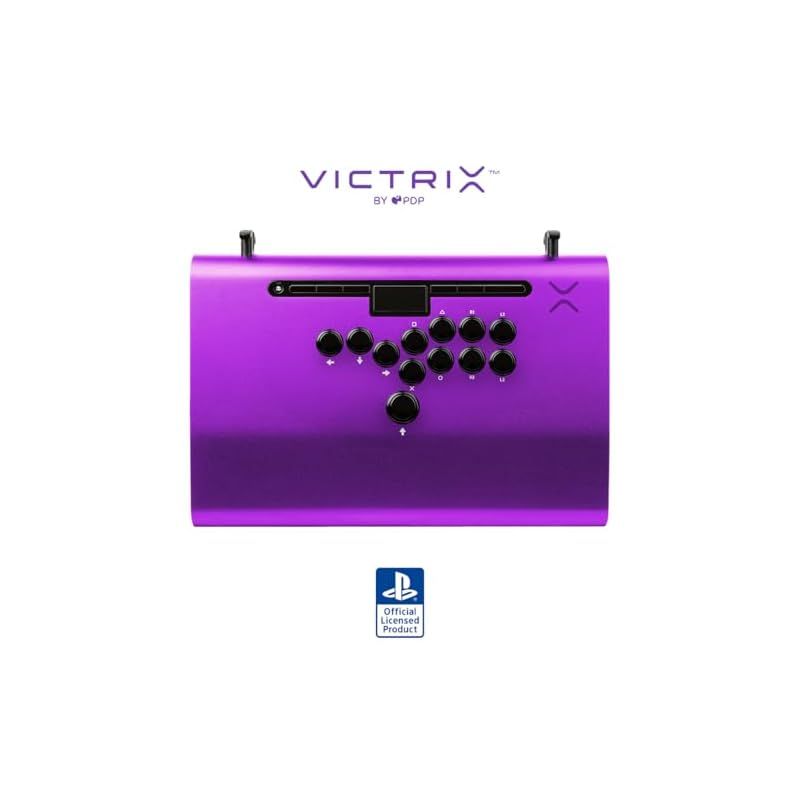 SONY公式ライセンス商品 PDP by TURTLE BEACH Victrix レバーレス アケコン Pro FS-12 Arcade Fight Stick for PlayStation 5 - Purple ビクトリクス レバーレス アーケー