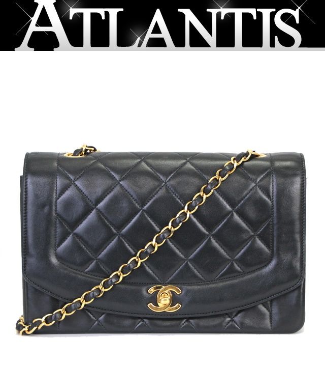 シャネル CHANEL ダイアナフラップ マトラッセ25 チェーンショルダー ...