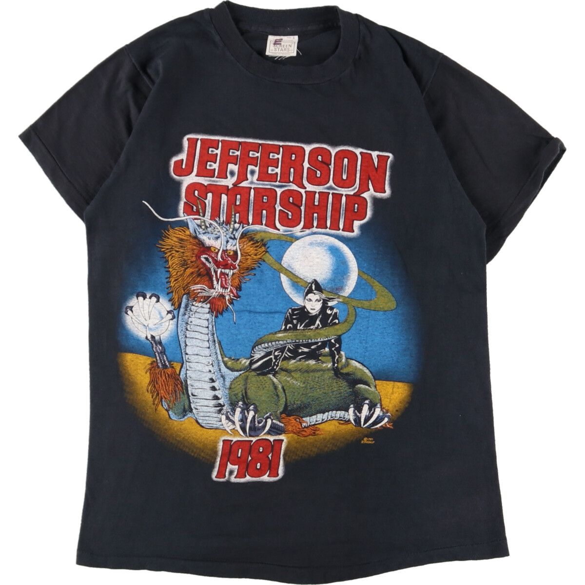 ジェファーソン・スターシップ　ヴィンテージスワロフスキーラグランバンドTシャツ ジェファーソン・スターシップヴィンテージスワロフスキー