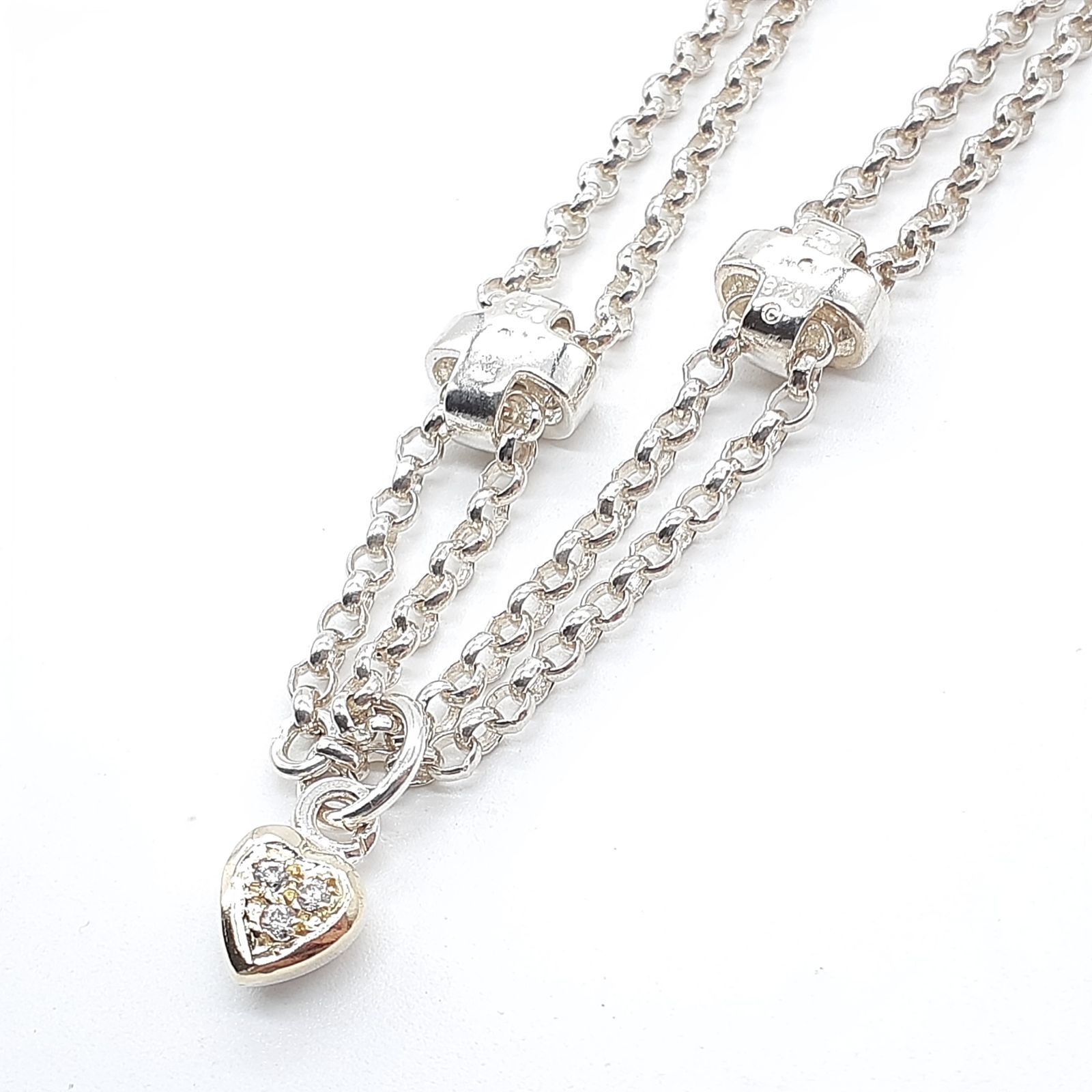 Folli Follie フォリフォリ ブレスレット 2連 ヴィンテージ SILVER 925 