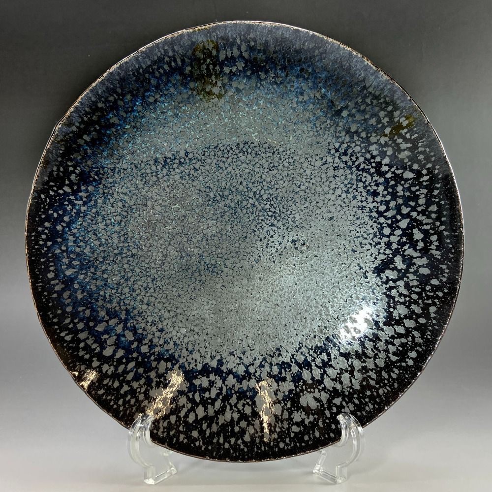 木村盛和 造 青油滴天目釉皿 陶磁器 _ 食器 WWW_NOITHATQUANGTHANH_NET