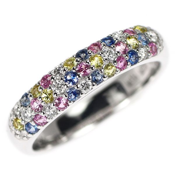 ポンテヴェキオ K18WG ダイヤモンド リング 0.37ct フラワー フラワー