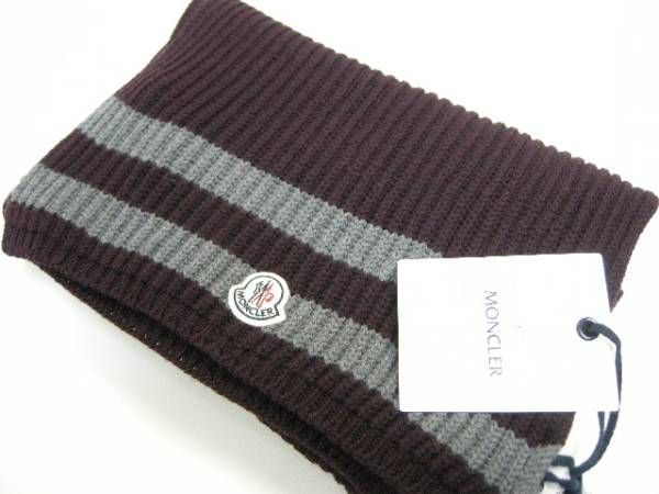 MONCLER ストライプマフラー □新品 本物□モンクレール ストライプ柄マフラー ストール