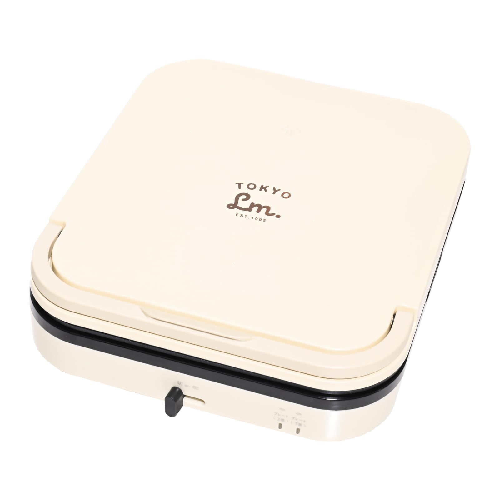 【数量限定】お好み焼き 焼肉 2つ折り収納 新生活 一人暮らし 両面 小型 一人焼肉 調理家電 (クリーム) 折りたたみ 二人用 一人用 両面ホットプレート ミニホットプレート焼き肉プレート ホットプレート LM TOKYO