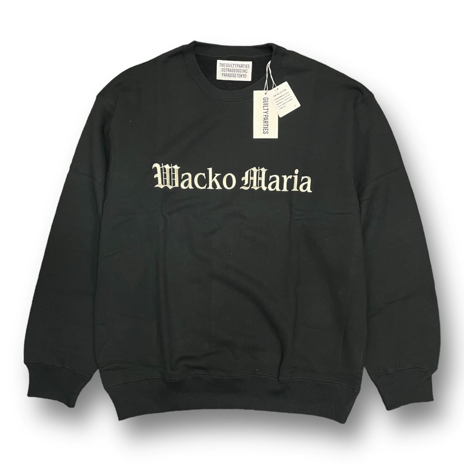 大得価大人気【美品】WACKO MARIA ワコマリア スウェット トレーナー ロゴ刺繍 トップス