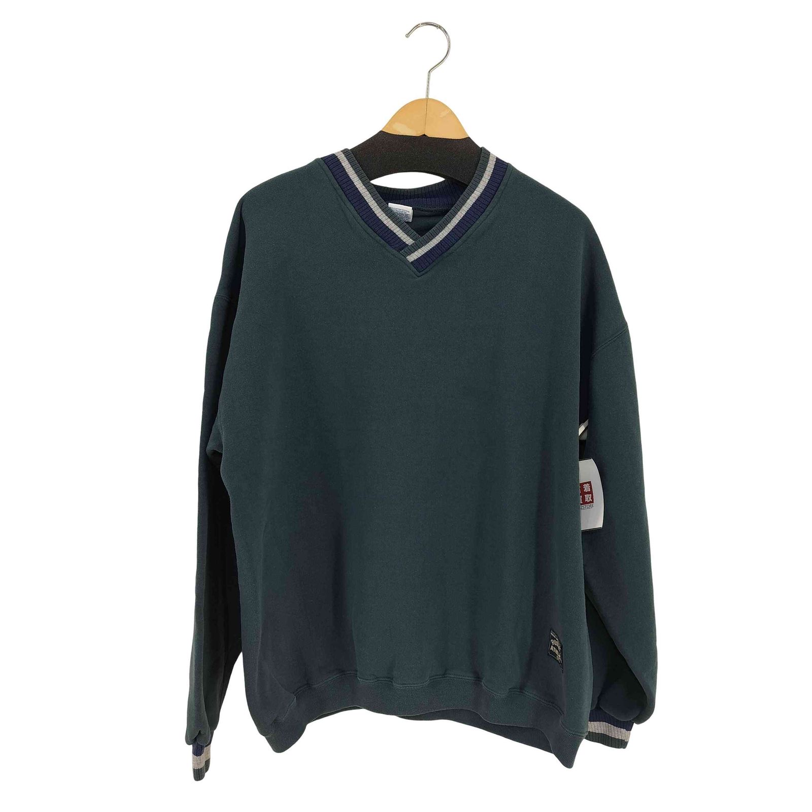 ラッセルアスレチック RUSSELL ATHLETIC 90s MADE IN USA 裾ロゴ Vネックスウェット メンズ import：XL 