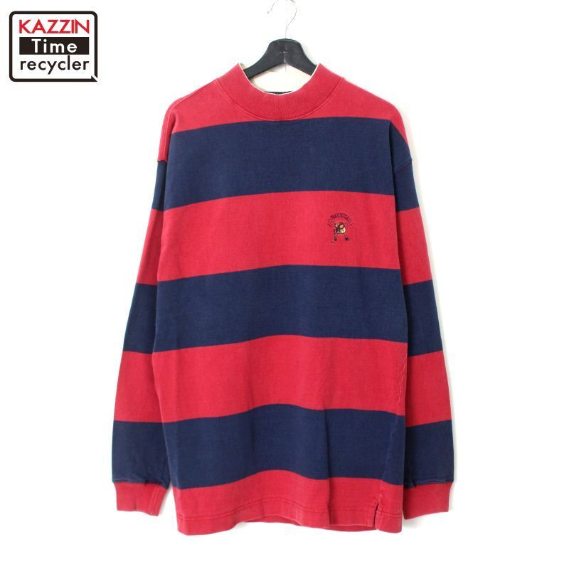 90s vintage NAUTICA モックネック 長袖Ｔシャツ メンズ 表記Lサイズ