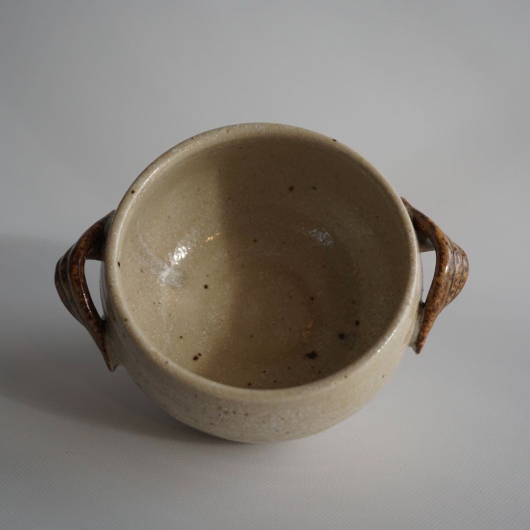 美濃焼 土物 スープボウル スープカップ シチューボウル ベージュ 2個