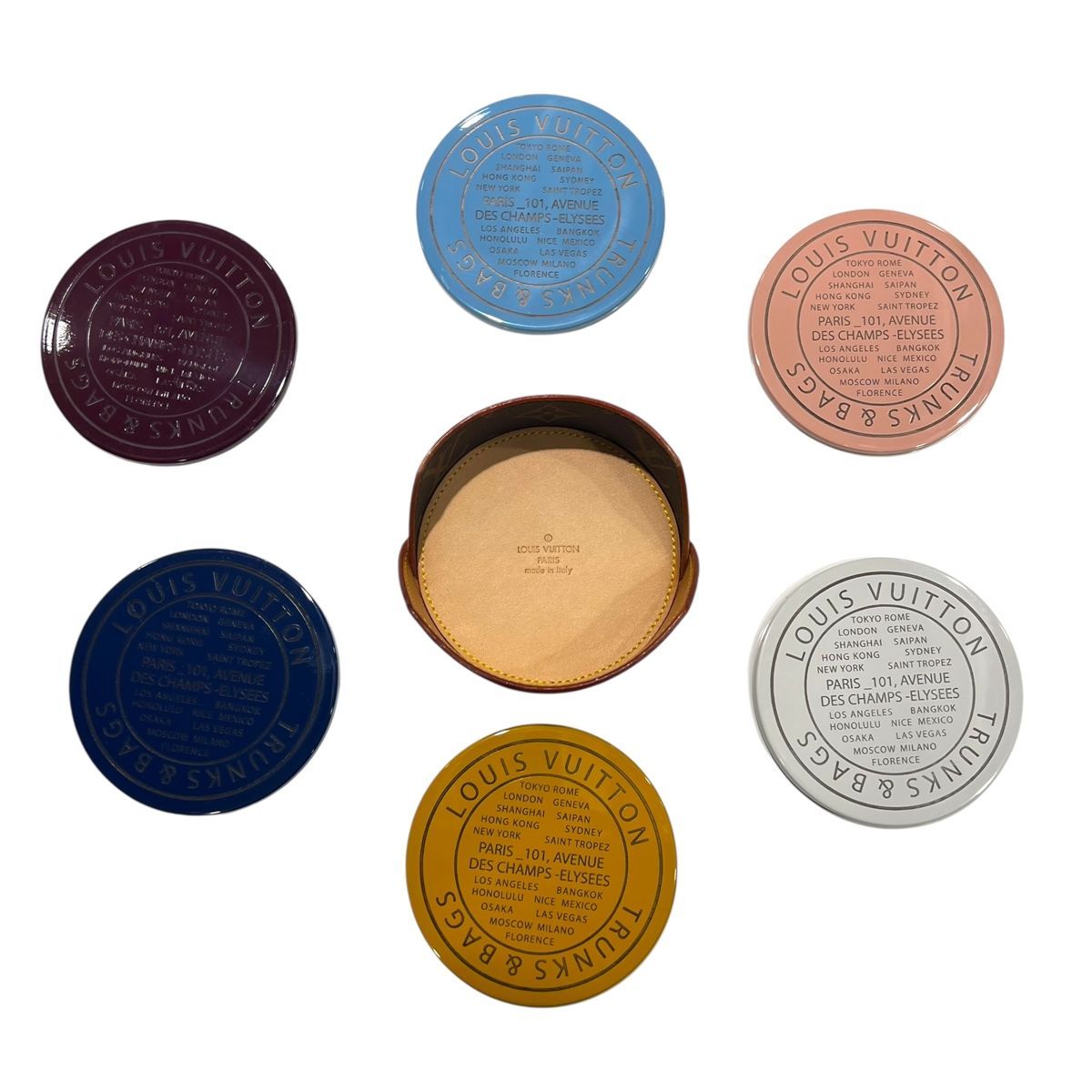 LOUIS VUITTON ルイ ヴィトンモノグラム コースター 6個セット インテリア 食器 雑貨 25029920 SA