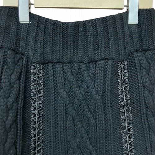 サカイ sacai ケーブル ニット スカート 黒 ブラック 1 S位 15