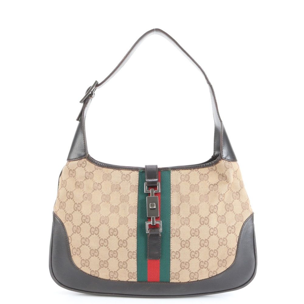 美品 グッチ GG キャンバス シェリー ライン ジャッキー 001 3306