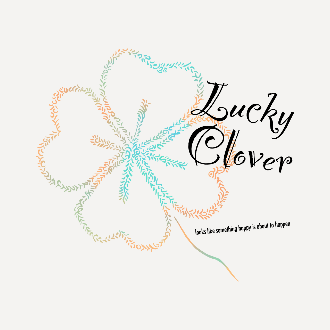 グラフィックパーカー　Lucky Clover Color -Parka-
