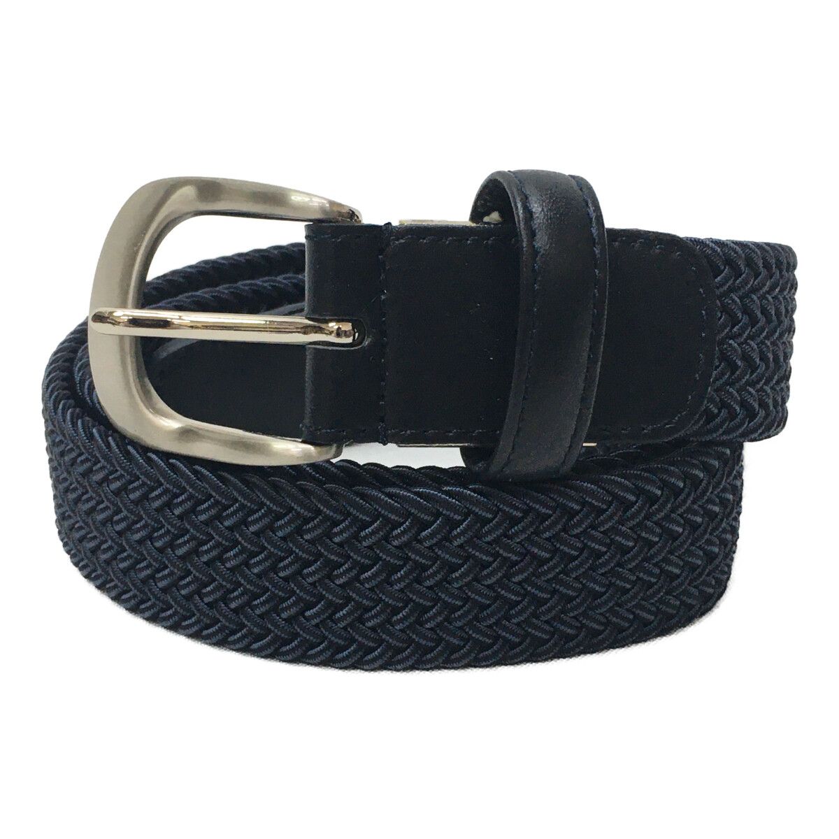 中古 ゾーイ ZOY ベルト ネイビー 紺 ゴムメッシュ ストレッチ ゴム編みベルト