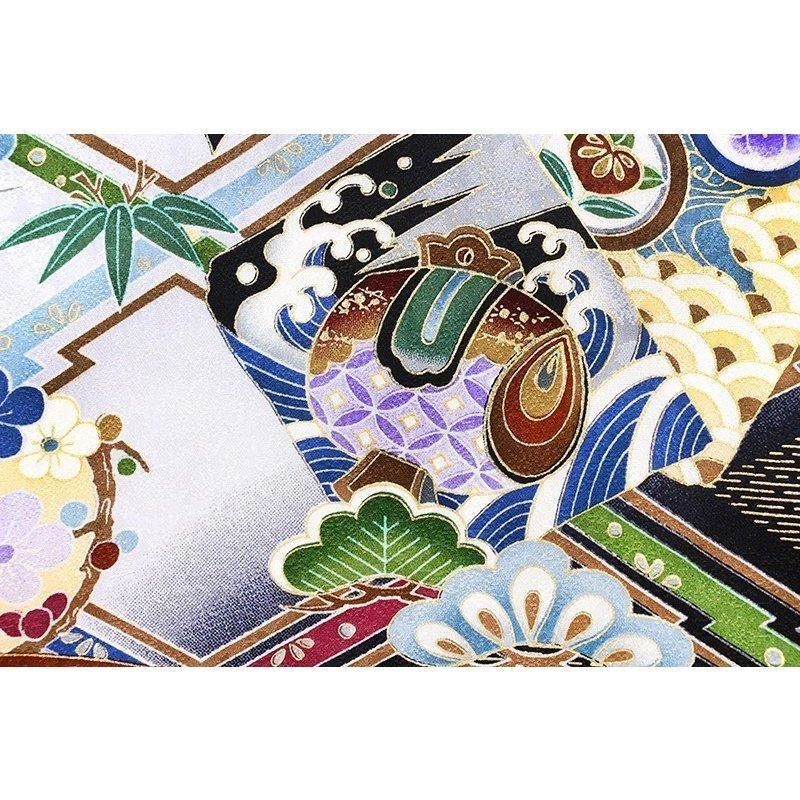 記念感謝祭☆京都友禅、刺繍、金彩仕様☆大鷹に祝い古典工芸文ぼかし染