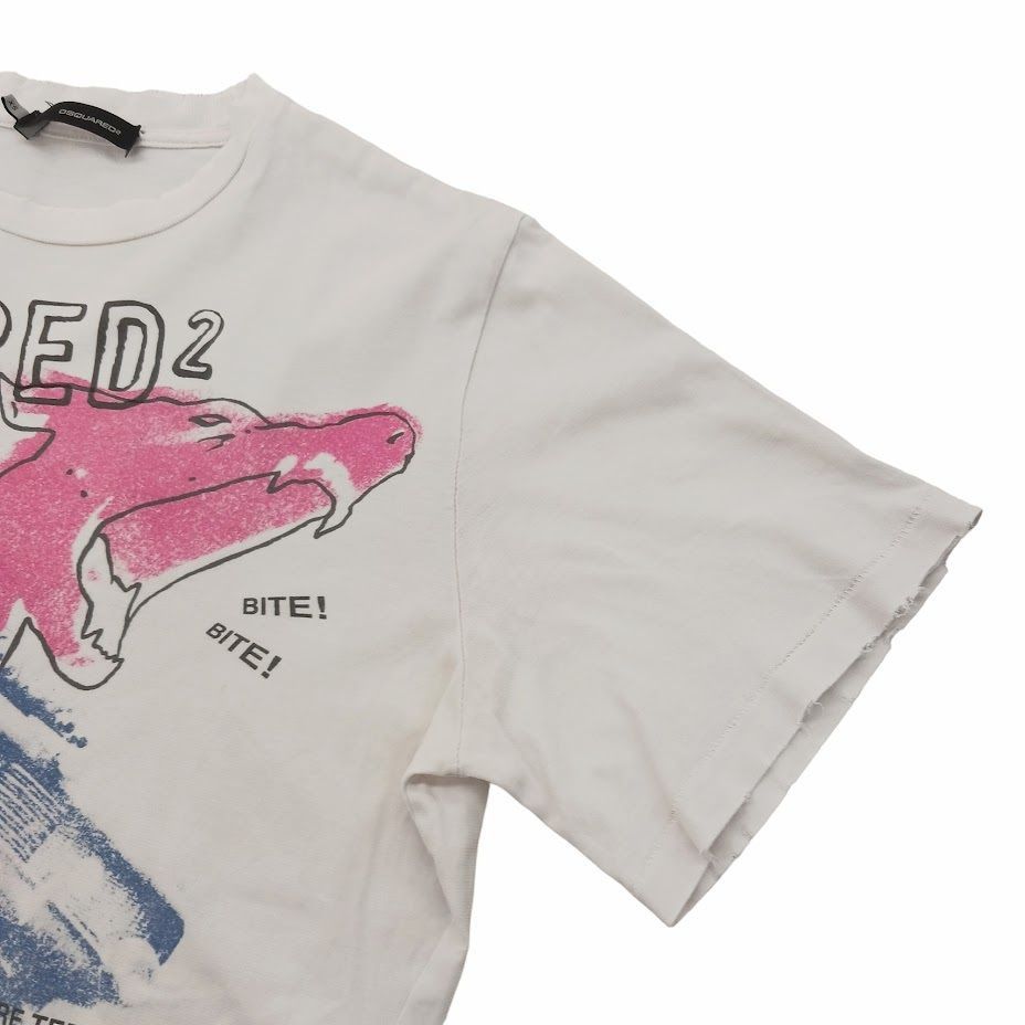 【美品】DSQUARED2 ディースクエアード プリント Tシャツ ダメージ加工 DSQUARED2 - DSQUARED2 ダメージ加工 Tシャツの通販 by CYCLE