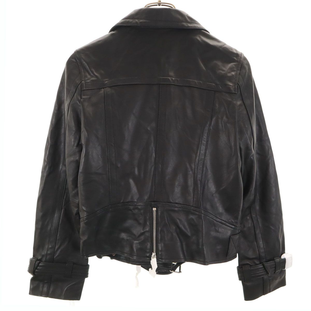 ♥ Diagram ダイアグラム レザー ライダースジャケット 36 ブラック系 レディース 古着