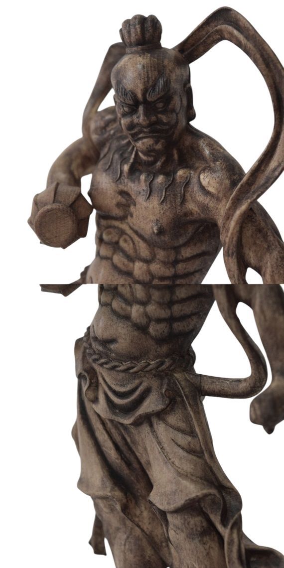 高29cm 金剛力士像 仁王像 木彫り 仏像 仏教美術 置物 フィギュア 金剛