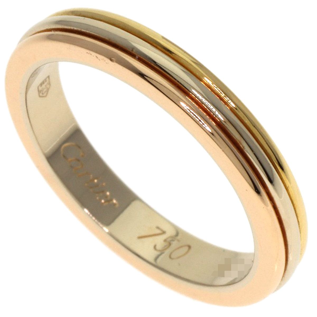 CARTIER カルティエ スリーカラー 46 リング 指輪 K18YG K18WG K18PG レディース