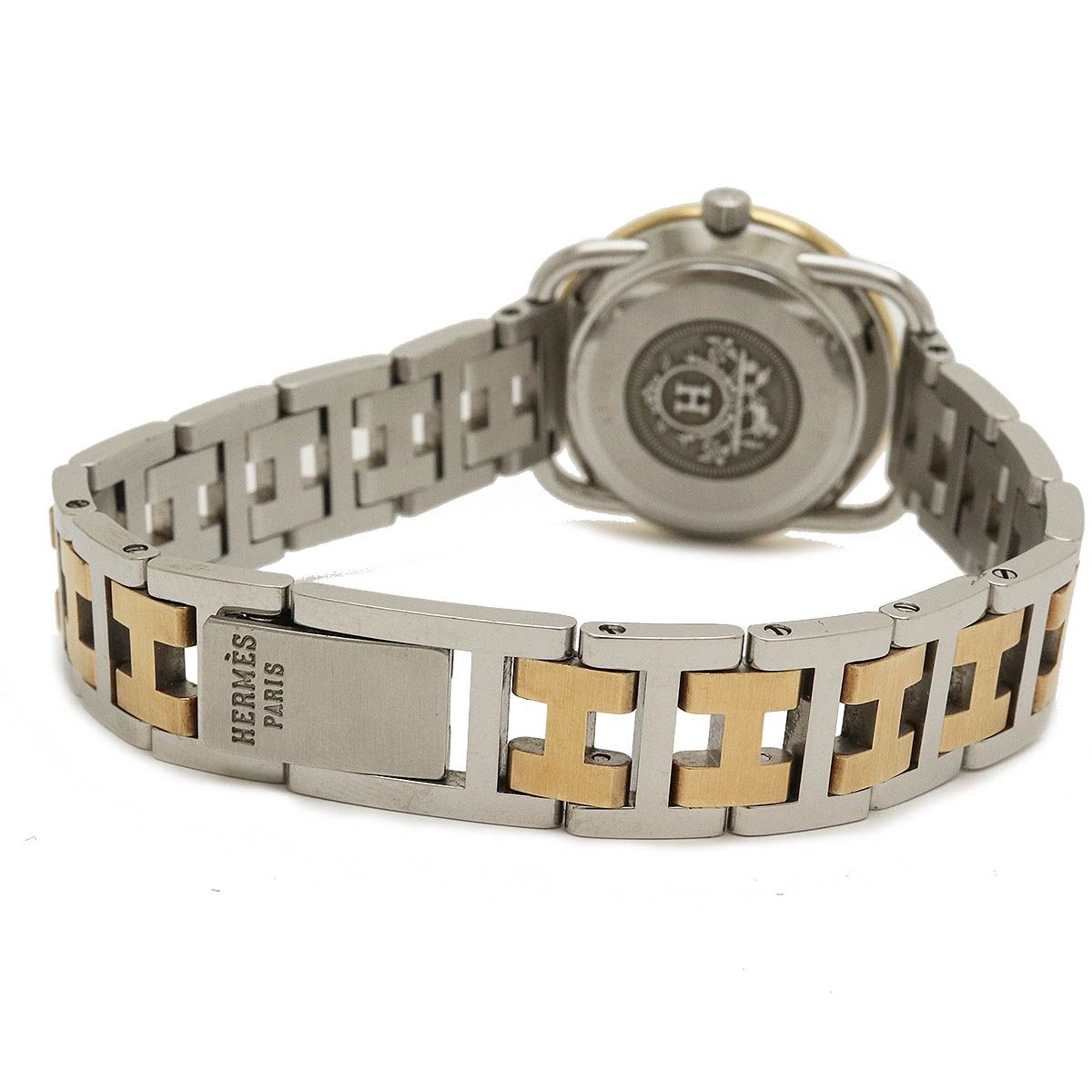 HERMES - 美品✨ エルメス アルソー 金文字盤 コンビ Hバンド 腕時計
