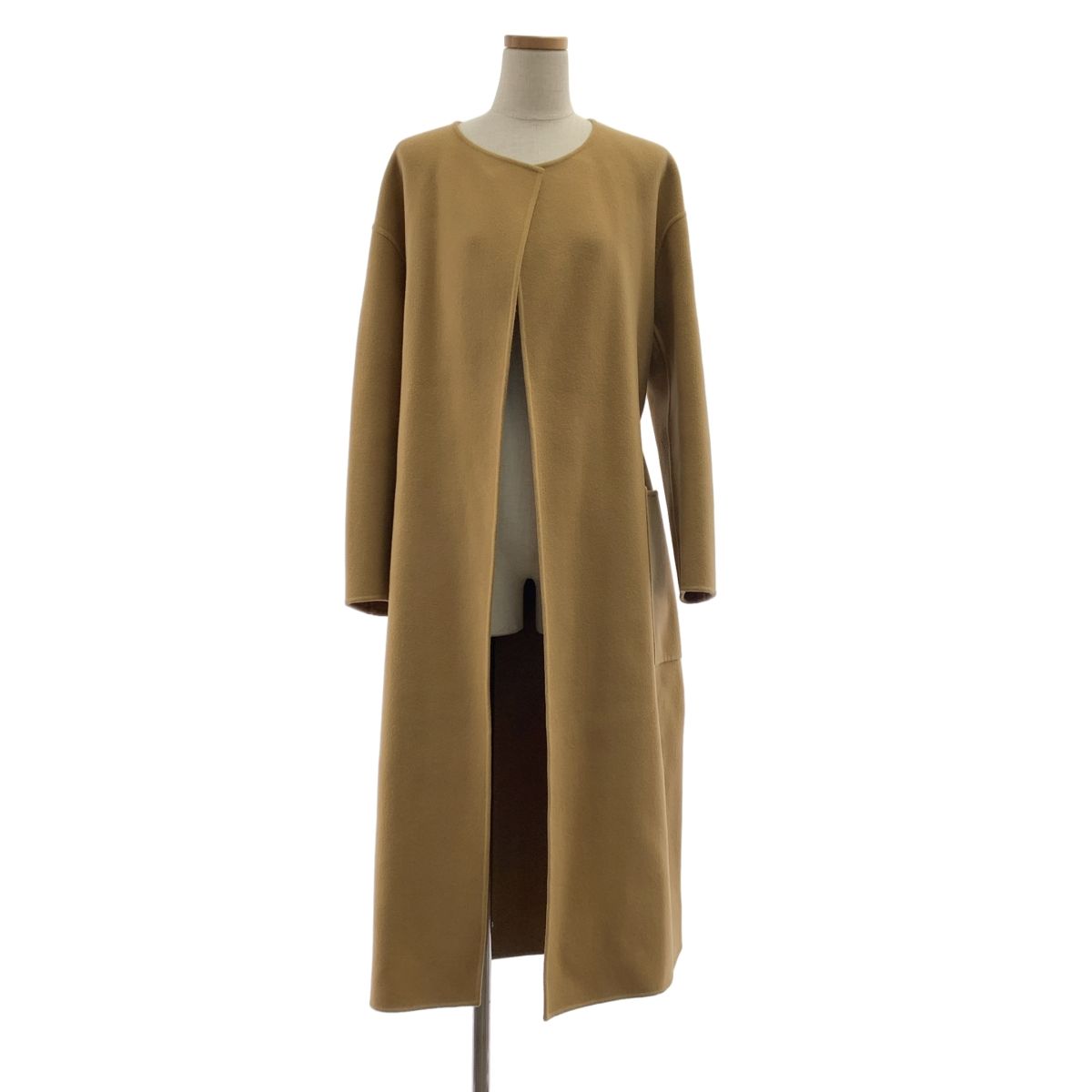 UNITED ARROWS ユナイテッドアローズ UGC W ダブルフェイス ノー コート 38 ベージュ レディース